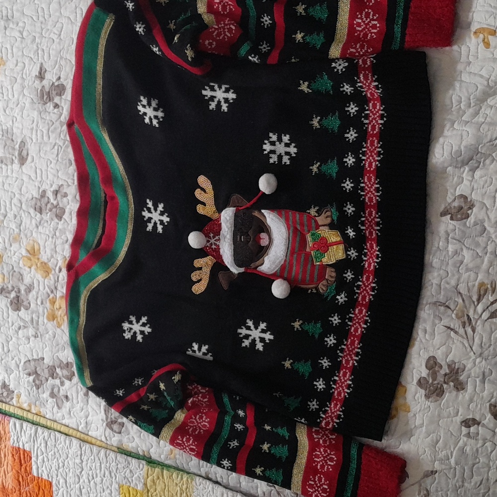 Festive Pug Christmas Sweater